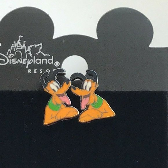 Vintage Disney Pluto Dog Earrings Post Pierced Disneyana - Picture 3 of 8